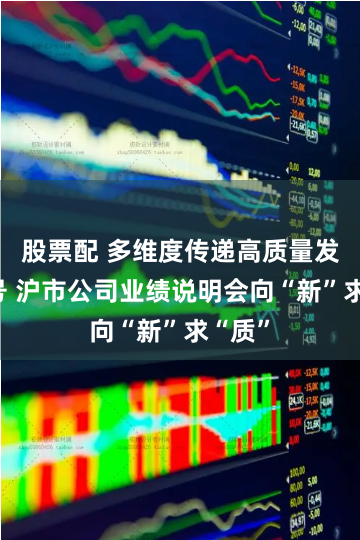 股票配 多维度传递高质量发展信号 沪市公司业绩说明会向“新”求“质”
