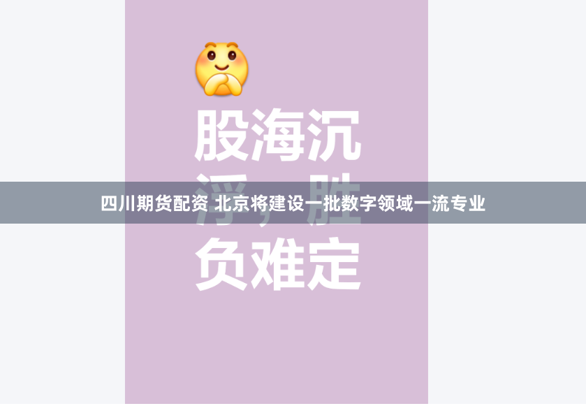 四川期货配资 北京将建设一批数字领域一流专业